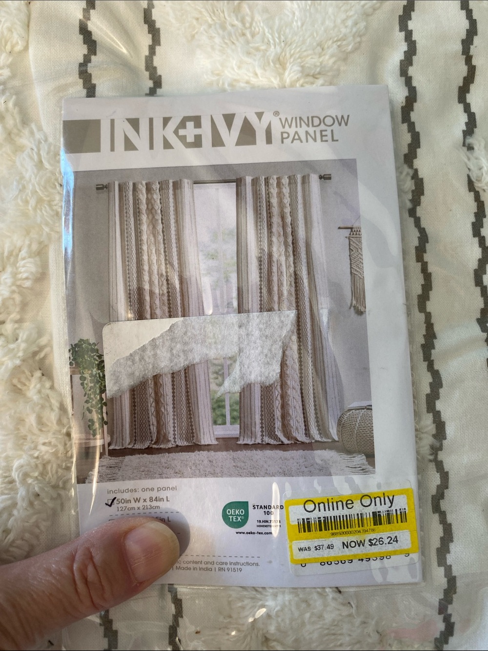 Ink + Ivy Cream Window Panel